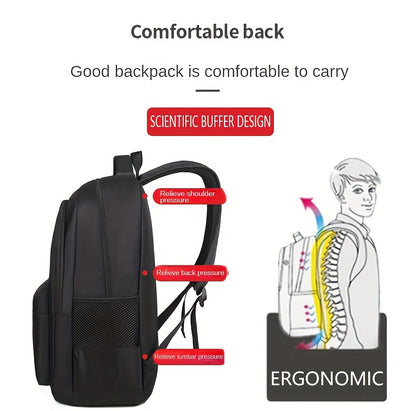 Men'S & Women'S Versatile Lightweight Backpack - Large Capacity, Durable Oxford Fabric, Adjustable Shoulder Straps, Ideal for School, Travel, Daily Commute, Sports, and Fitness, Casual Daypack|Minimalist Backpack|Durable Oxfo