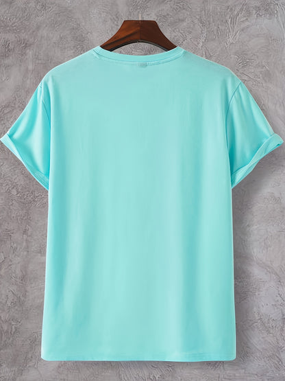 Men's Heavyweight 180gsm Cotton T-Shirt - Dark Gray Crew Neck Tee with Bold "Boston" Print, All-Season Everyday & Formal Shirt for Men - Machine Washable Luxury Casual Top, Versatile Clothing, Modern Design, Premium Fabric, S