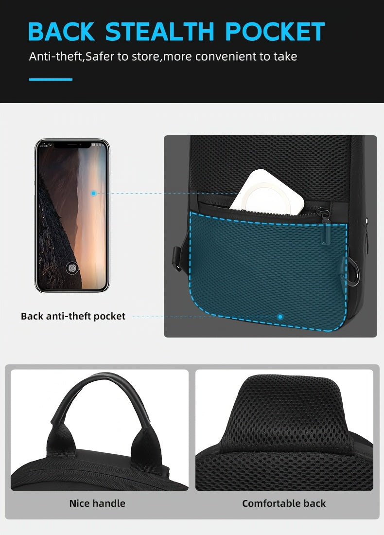 1pc Men's Fashion Crossbody Bag, Oxford Cloth Multifunctional Shoulder Bag