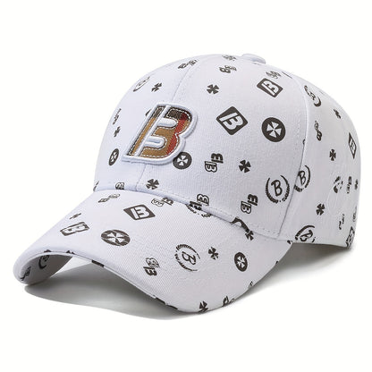 Embroidered Letter B Spring Autumn Casual Duckbill Cap Unisex Baseball Hat New Fashion Lightweight Adjustable Hat