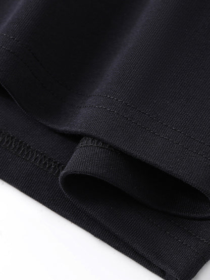 1pc Men's Spring Summer Casual Short Sleeve T-Shirt - Solid Black, Regular Fit Round Neck, Breathable Fabric for Gym, Outdoor & Casual Attire, Gym Shirts, Durable Casualwear, Smooth Texture