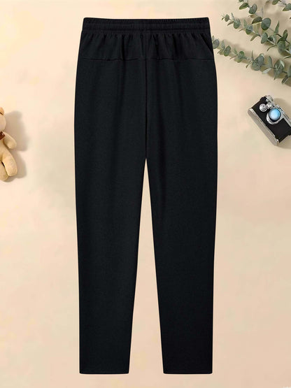 Men'S Trendy Boston Print Jacket and Sweatpants Set - Casual Sporty Outfit with Zipper Detail, Long Sleeves, and Elastic Waistband, Perfect for Fall/Winter
