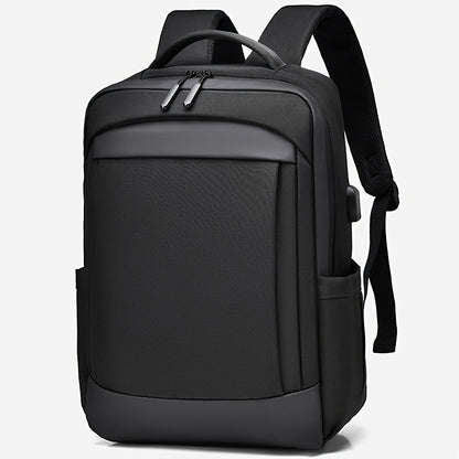 Large Capacity Laptop Backpack - Durable Oxford Fabric, Adjustable Shoulder Straps, Multiple Compartments for School, Work & Travel - Black, Laptop Carrying Case, Work Commute Bag, Modern Backpack, Sturdy Construction