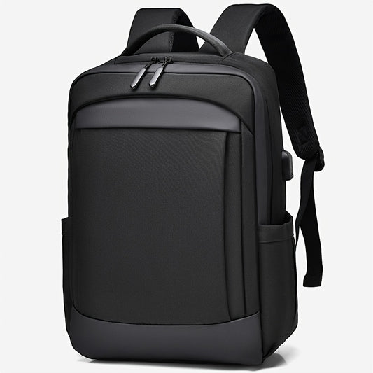 Large Capacity Laptop Backpack - Durable Oxford Fabric, Adjustable Shoulder Straps, Multiple Compartments for School, Work & Travel - Black, Laptop Carrying Case, Work Commute Bag, Modern Backpack, Sturdy Construction