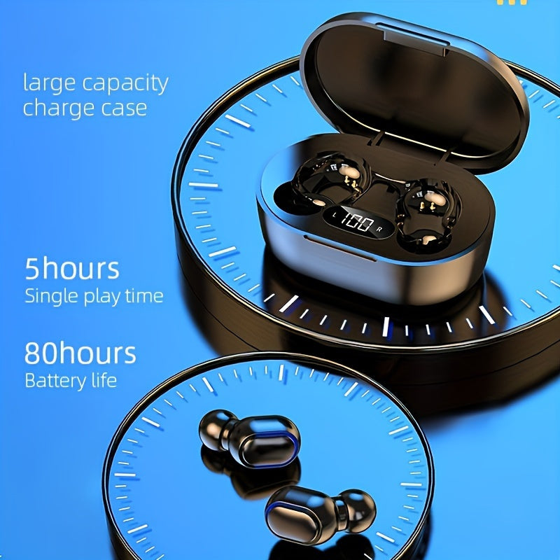 [Wireless Earbuds] 2024 New Wireless Earphones Headphones | with LED Display Touch In-Ear TWS Wireless Earbuds | for iOS/Android | Sports Music Game Headse