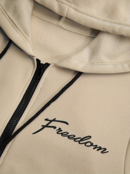 Classic Men's Athletic 2Pcs Tracksuit Set Casual Full-Zip Sweatsuits Long Sleeve Hoodie And Jogging Pants Set For Gym Workout Running