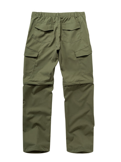 Men's Convertible Hiking Pants - Durable, Zip-Off Cargo Trousers for Fishing & Running, Casual Outdoor Wear with Pockets