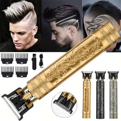 Men'S Grooming Trimmer and Shaver Set, WEEME Brand, Cordless USB Rechargeable, T-Shaped Blade, Beard Edging Tool, Can Be Trimmed and Carved, Fits Different Hairstyles, Includes 4 Limit Combs, Home Haircutting Kit, Barber Acce