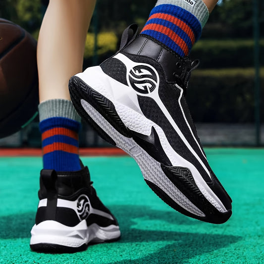 Unisex Fashion Sports Sneakers - Casual Street Athletic Running Shoes with Breathable Fabric Upper, Mid Top Lace-Up, Rubber EVA Sole, All-Season Comfort, Round Toe for Training & Basketball