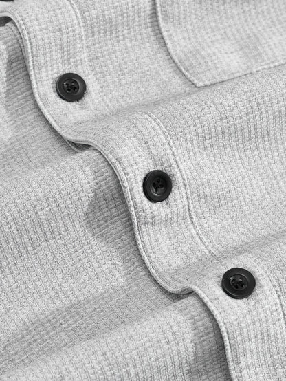 Men'S Two-Piece Set Featuring a Short-Sleeve Cardigan with Pockets And Drawstring Pocket Long Pants, Perfect for a Clean And Comfortable Summer.