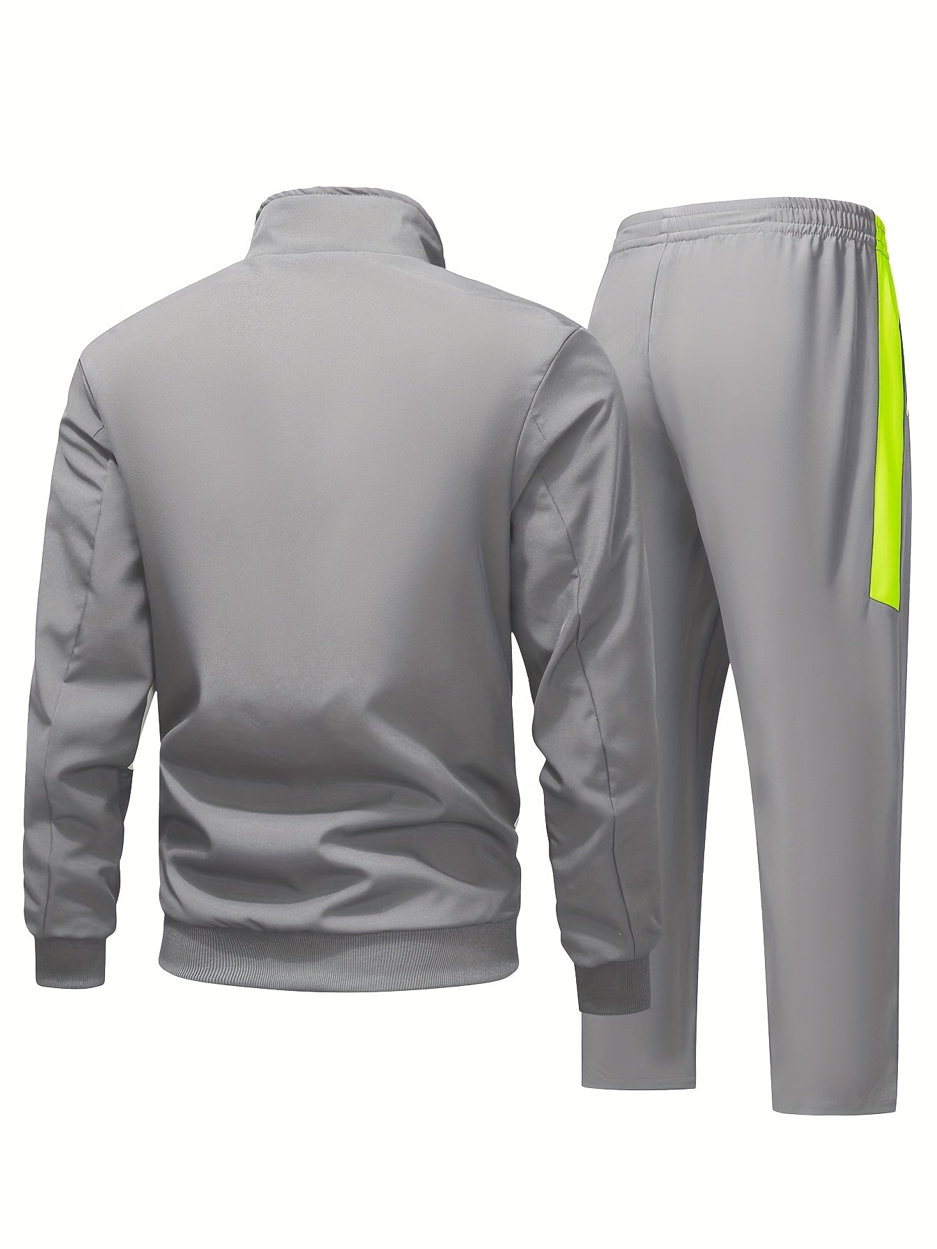 Comfortable Men's Casual Patchwork Sport Suit Jacket and Trousers Tracksuit, Streetwear Set, Casual Sportswear, Sporty Look, Stylish Tracksuit, Quality Stitching, Comfortable Fabric, Twopiece Suit, Matching Outfit, Urban Styl