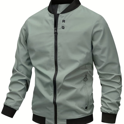 Men's Lightweight Spring Fall Windbreaker Jacket Coat Men's Windproof Outdoor Casual Stylish Zipper Pocket Jacket