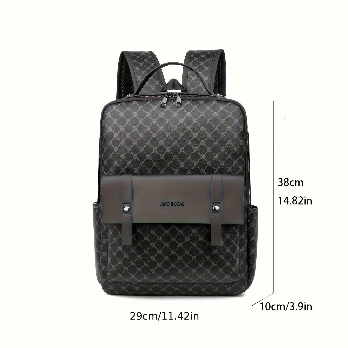 Men's Business Casual Commuter Backpack - Multi-Pocket Convertible Shoulder Bag with Suitcase Attachment, Sleek Minimalist Design for Work Travel & Daily Use, Travel Bag