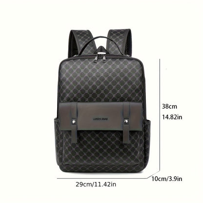 Men's Business Casual Commuter Backpack - Multi-Pocket Convertible Shoulder Bag with Suitcase Attachment, Sleek Minimalist Design for Work Travel & Daily Use, Travel Bag