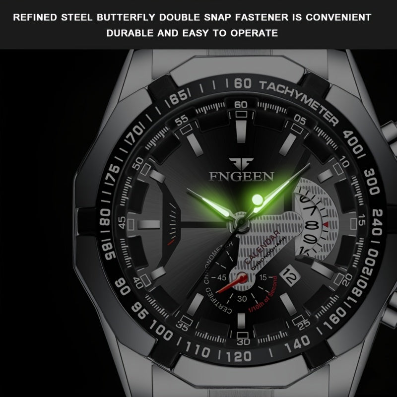 Men's Large Dial Watch, Creative Calendar Wrist Watch