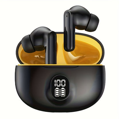 Wireless Earphones, True Wireless Earphones, LED Power Display, with Wireless Charging Box, Anti-Drop Sports Earphones, In-Ear Earphones with Microphone, Suitable for Smartphones, Laptops, TVs, Computers, Sports, Men And Wome
