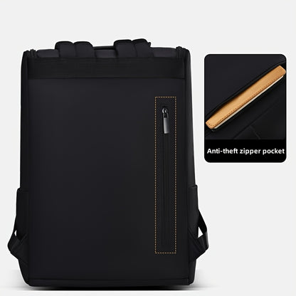 Men'S Large Capacity Laptop Backpack - Soft Shell, Durable & Easy to Clean, Multi-Functional Casual Business Travel Bag with Zipper Closure, Hand Washable, Commute Essentials | Casual Style | Zippered Closure