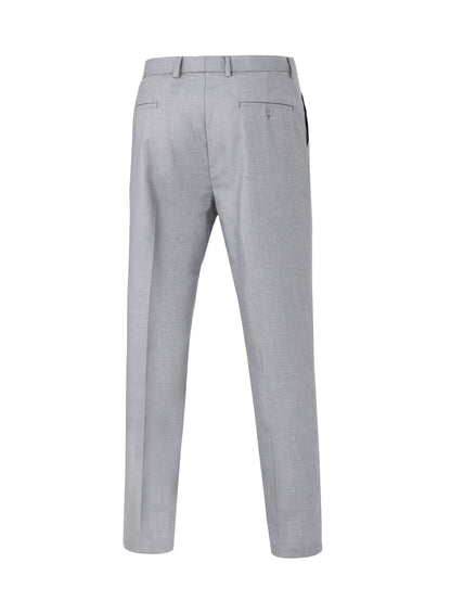 2pcs Men's Elegant Business Casual Suit Set - Includes Classic Lapel Blazer & Dress Pants, Polyester/Rayon Blend, with Pockets - Perfect for Weddings & Formal Occasions