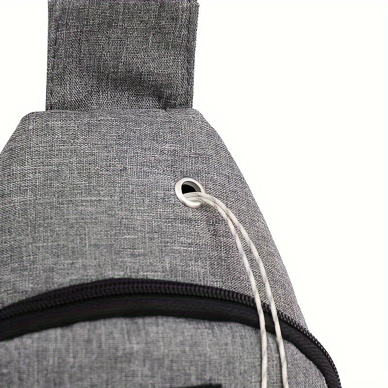 Men'S Canvas Backpack, Black, Multi-Compartment, Adjustable Straps, Woven, Spiked Details, Daily Commute Style, Hand Washable, Uncharged, for Travel & Everyday Use