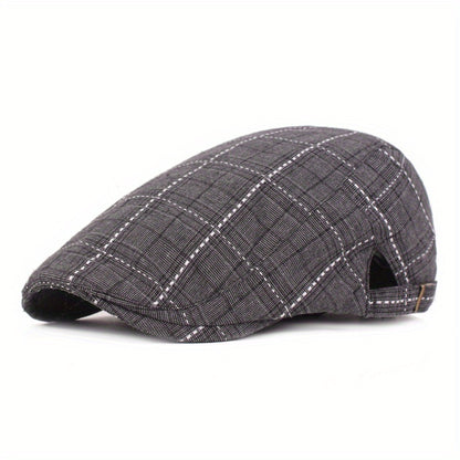 Men'S and Women'S Stylish Check Pattern Beanie Hat - Packable, Hand Washable, Autumn & Spring Fashion Cap, Autumn Fashion Cap | Check Pattern Beanie | Packable Hat