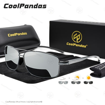 Coolpandas Brand Top Photochromic Glasses for Men And Women, Polarized Chameleon Glasses for Outdoor Sports, Fishing, Driving Goggles with Anti-Glare Features.