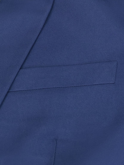 Men's Two-Piece Suit in Solid Color with Sealed Pockets, Regular Fit Suit Pants, Elegant and Classic, Suitable for Business and Wedding Parties