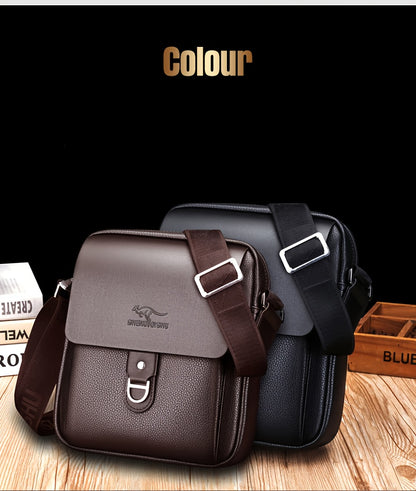 Men'S Stylish Brown Crossbody Bag with Adjustable Strap - Large Capacity, Multi-Compartment Design, Perfect for Commuting, Travel, and Everyday Use, Travel Bag