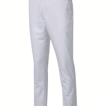 SAILIINY Men'S Solid Color Polyester Viscose Blend Dress Pants, Regular Fit All-Season Party Suit Trousers with Pockets, 80% Polyester 20% Viscose, 240g/m² Woven Fabric, 100% Polyester Lining, for Mature Occasions