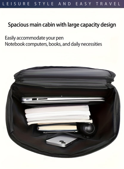 Men'S Stylish Black Backpack with Shark Graphic - Lightweight, Large Capacity, Multi-Functional Shoulder Bag for Travel, Commuting, School - Durable PVC Material, Sports & Fitness Design, Backpack for Travel