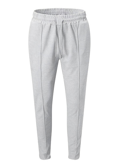 New Long Sleeve Buttoned Hooded Jacket and Rope Pants Set for Spring and Autumn, Waffle Solid Classic Men's Sports 2pcs Sports Suit - Sports Suit for Outdoor Sports Enthusiasts, Breathable and Comfortable