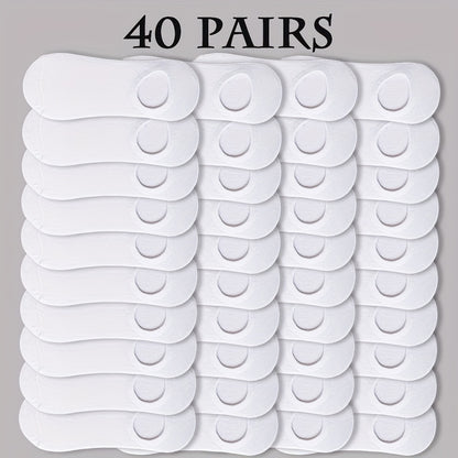40 Pairs Men'S & Women'S Invisible Boat Socks - Breathable, Lightweight Running & Sports Socks with No-Show Design, Polyester Knit Fabric, Solid Colors (Gray, White, Black), Everyday Leisure Socks | Solid Color Socks | Lightw