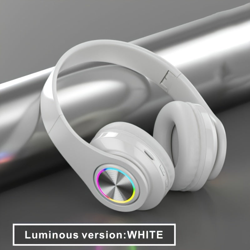 New wireless earphones, comfortable in ear foldable earphones with SD card slot, suitable for schools/tablets/PCs/TVs/phones/birthdays/Easter travel gifts/boyfriends/girlfriends. Wireless Earphones Folding Soundproofing Earph