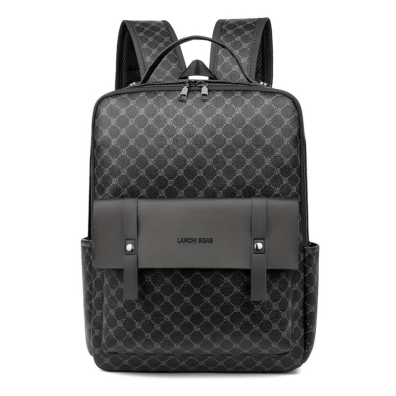 Men's Business Casual Commuter Backpack - Multi-Pocket Convertible Shoulder Bag with Suitcase Attachment, Sleek Minimalist Design for Work Travel & Daily Use, Travel Bag