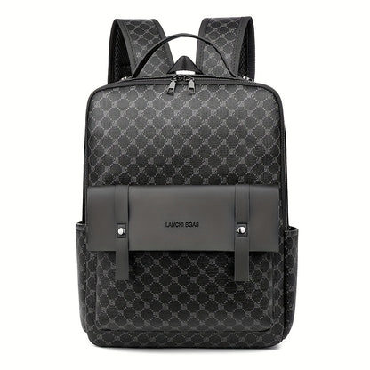 Men's Business Casual Commuter Backpack - Multi-Pocket Convertible Shoulder Bag with Suitcase Attachment, Sleek Minimalist Design for Work Travel & Daily Use, Travel Bag