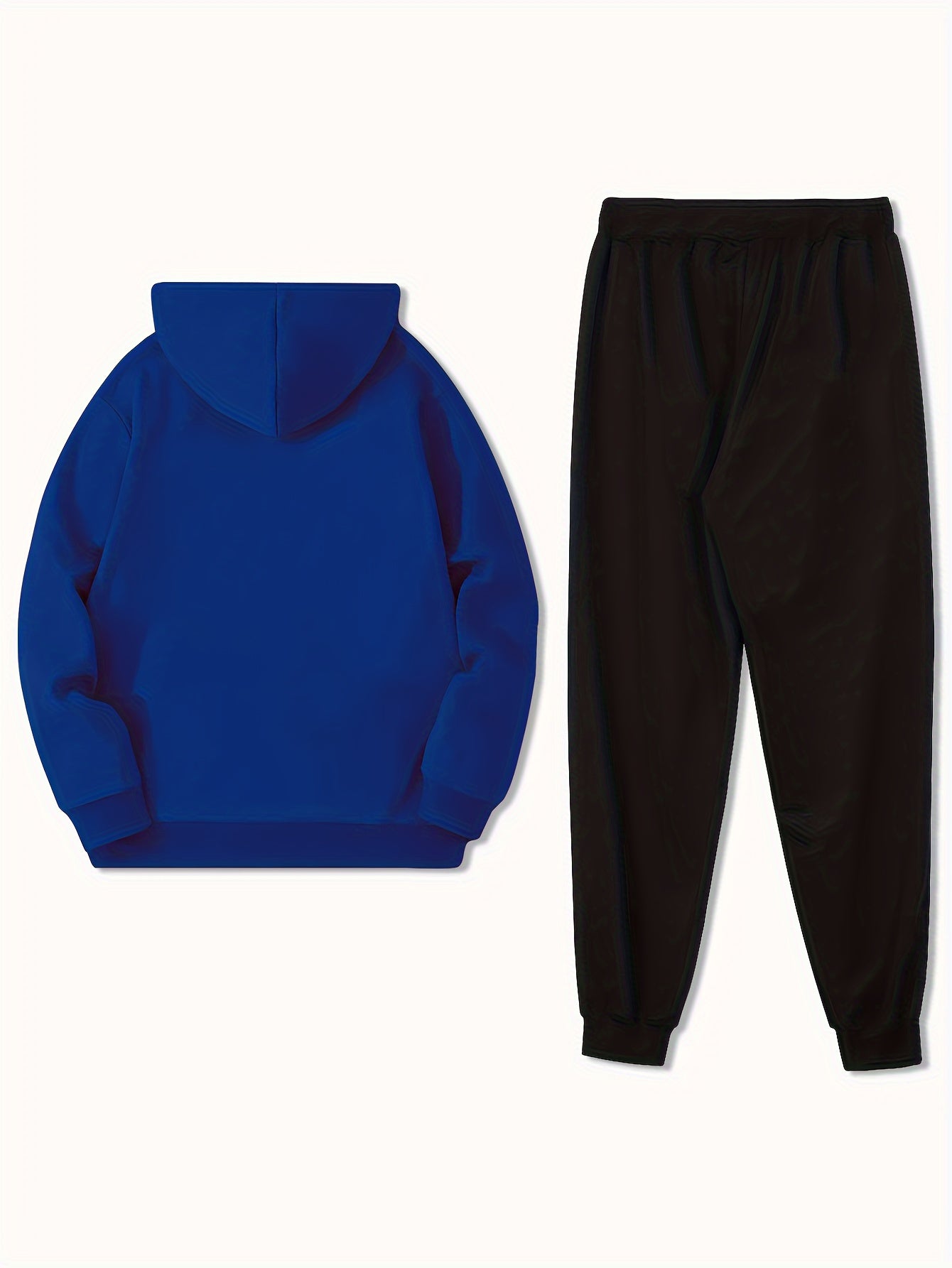 2pcs, Men's Solid Color Hoodie And Joggers Set For Spring And Fall