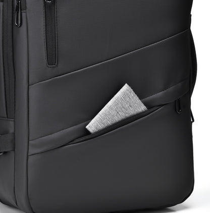 1pc HUABUPS Expandable Travel Backpack with USB Charging Port, 39.62 cm Laptop Backpack for Men & Women, High Quality Business Commuter Backpack with Multiple Compartments, Dilation Design & Padded Straps - Ideal Gift for Chr