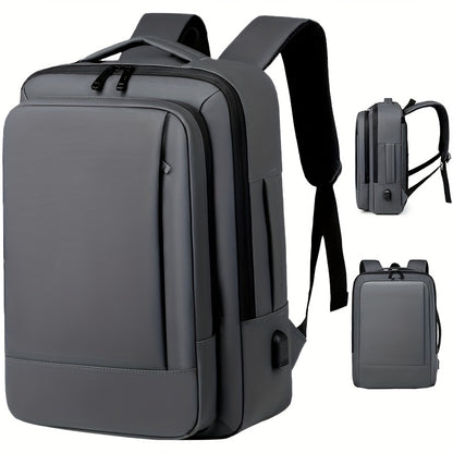 39.62 cm Laptop Backpack for Men & Women - Business Travel Anti-Theft Durable Computer Bag with Adjustable Shoulder Straps, Multiple Compartments & Padded Design, Black