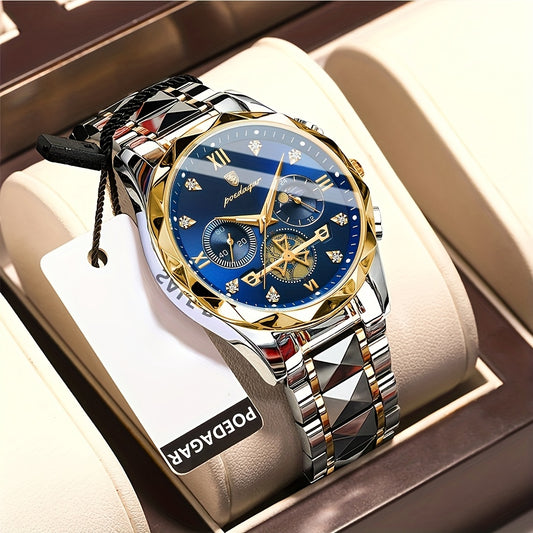 New Luxury Brand Waterproof Stainless Steel Women's And Men's Waterproof Watch, Leisure And Business Multifunctional Chronograph, Best Men's And Women's Gift Watch