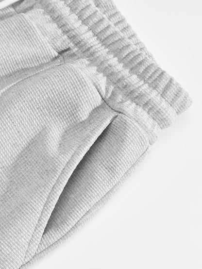 Men'S Two-Piece Set Featuring a Short-Sleeve Cardigan with Pockets And Drawstring Pocket Long Pants, Perfect for a Clean And Comfortable Summer.