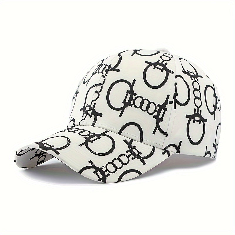 Men'S & Women'S Breathable Baseball Cap - Adjustable, Stylish Black with White Skull & Crossbones Print, Perfect for Spring & Summer, Casual Headwear | Skull Print Cap | Breathable Fabric