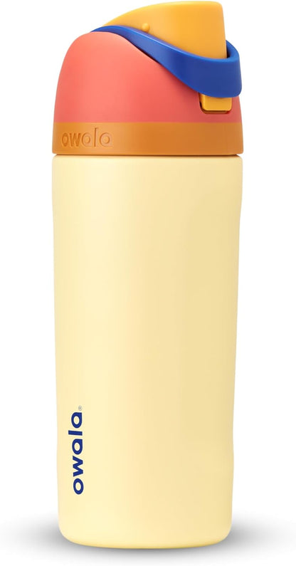 Owala Freesip Insulated Stainless Steel Water Bottle with Straw for Sports, Travel, and School Bpa-Free Sports Water Bottle, 24 Oz, Denim