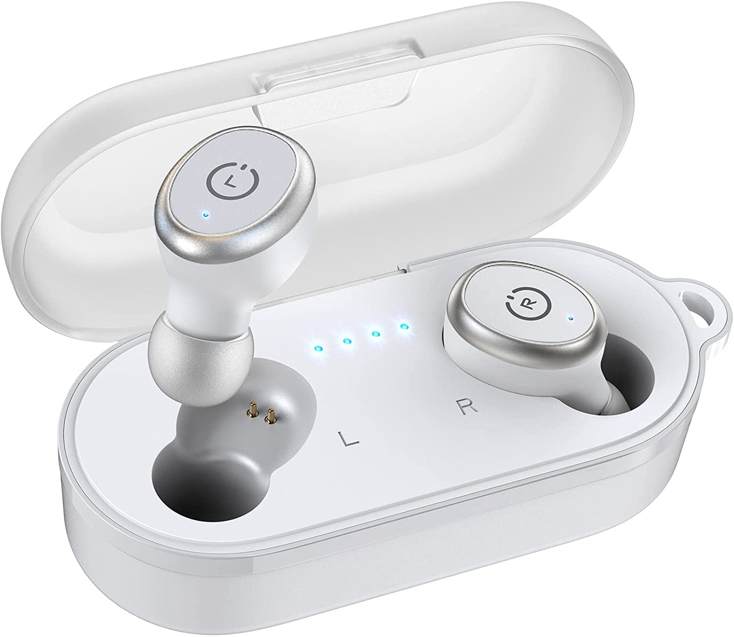 TOZO T10 (Classic Edition) Bluetooth 5.3 Wireless Earbuds with Wireless Charging Case IPX8 Waterproof Stereo Headphones in Ear Built in Mic Headset Premium Sound with Deep Bass, 32 Preset Eqs via APP