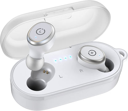 TOZO T10 (Classic Edition) Bluetooth 5.3 Wireless Earbuds with Wireless Charging Case IPX8 Waterproof Stereo Headphones in Ear Built in Mic Headset Premium Sound with Deep Bass, 32 Preset Eqs via APP