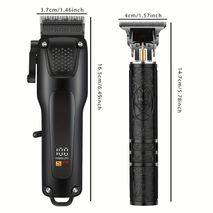 Men's Electric Hair Clipper USB Rechargeable Hair Clipper Beard Trimmer Professional Cordless Hair Cutting Machine Holiday Gift Father's Day Gift