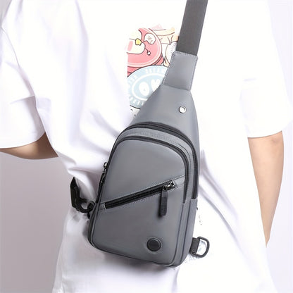 Stylish Men's Chest Bag Multifunctional Student Crossbody Bag Daily Commuting Trendy Versatile Shoulder Bag Outdoor Sports Bag Riding Small Backpack