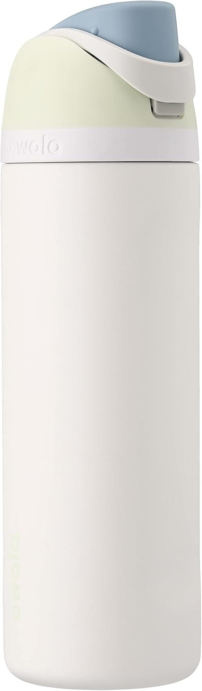 Owala Freesip Insulated Stainless Steel Water Bottle with Straw for Sports, Travel, and School Bpa-Free Sports Water Bottle, 24 Oz, Denim