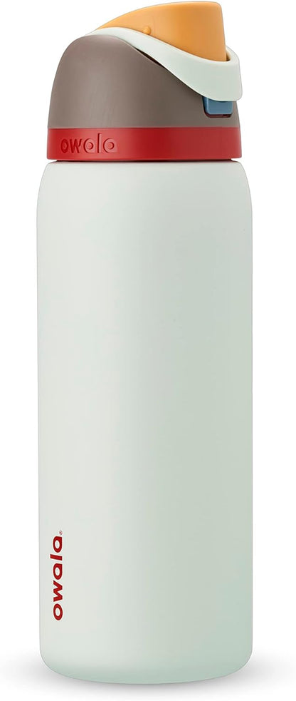 Owala Freesip Insulated Stainless Steel Water Bottle with Straw for Sports, Travel, and School Bpa-Free Sports Water Bottle, 24 Oz, Denim