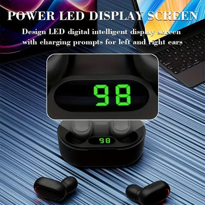 [Wireless Earbuds] 2024 New Wireless Earphones Headphones | with LED Display Touch In-Ear TWS Wireless Earbuds | for iOS/Android | Sports Music Game Headse