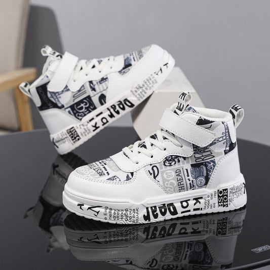' New Soft-Soled Sneakers - Random Letter Decor, Comfortable Outdoor Anti-Slip Skate Shoes, All-Season Trendy Unisex Casual Shoes for and