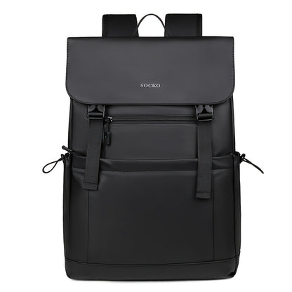 Business Travel Backpack | Men'S Stylish Black & Gray-Green Large-Capacity Backpack with Dry Wet Separation | Perfect for Business Trips, Gym, Swim & Short Stays | Durable Commuter Backpack for Work, School, and Travel | 60-I